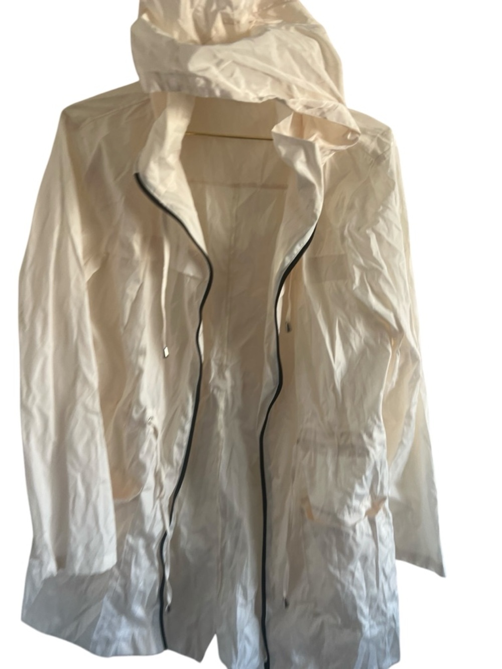 Lemon Lightweight White Hooded Rain Jacket - Picture 2 of 6